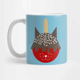 Candy Apple Cat With Background Mug